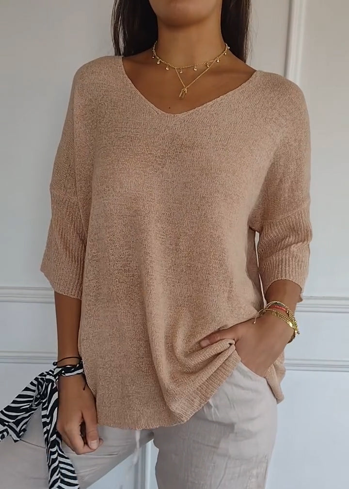 Liora | V-Neck Twist Top