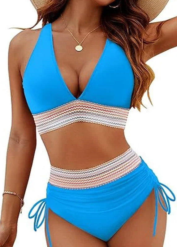 Noosa | High-Waist Colour Block Bikini Set