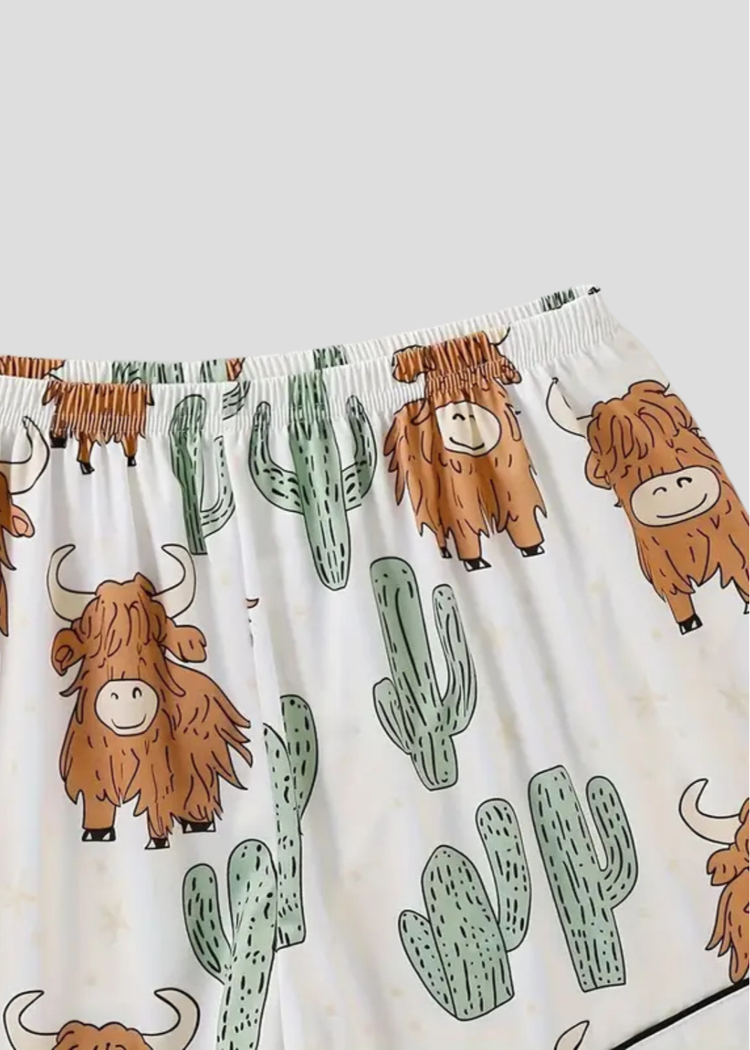 The Highland Cow Cactus Women's Pyjama Set