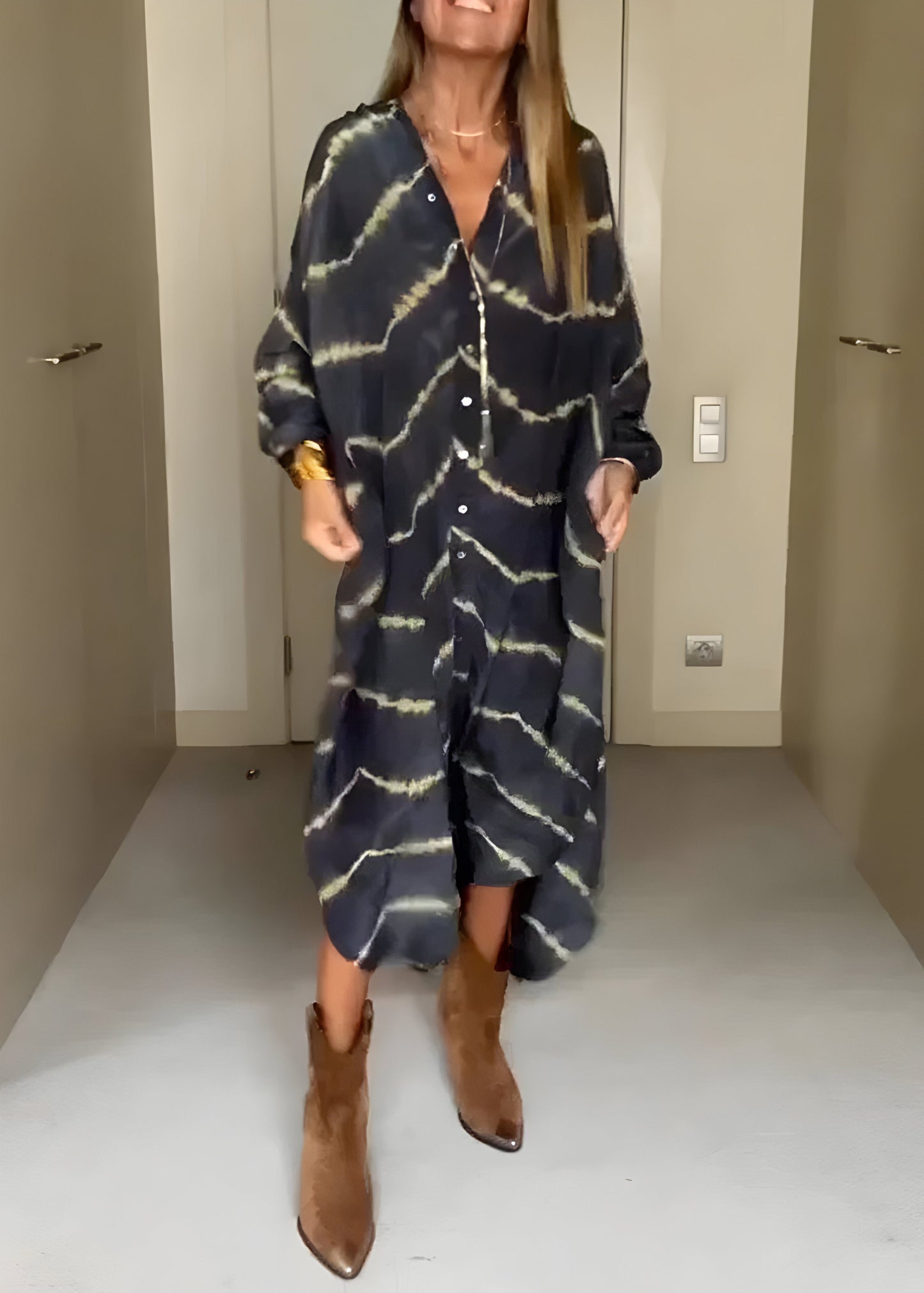 Juul | Boho Striped Maxi Dress