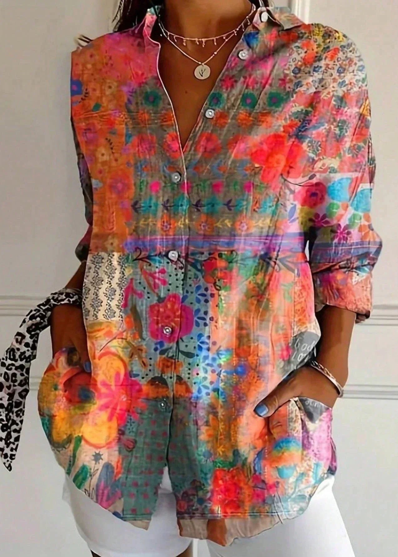 Elara | Colourful Vibes Blouse ๐