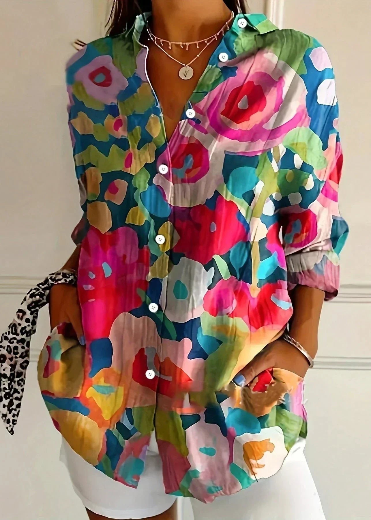 Elara | Colourful Vibes Blouse ๐