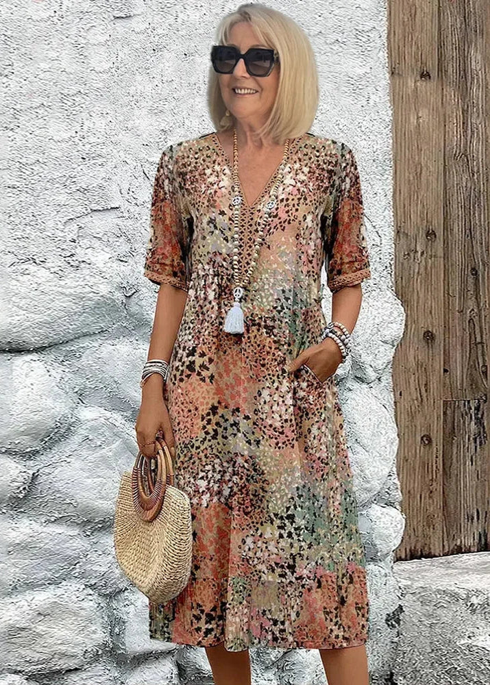 Mila Vibrant Mid Length Dress