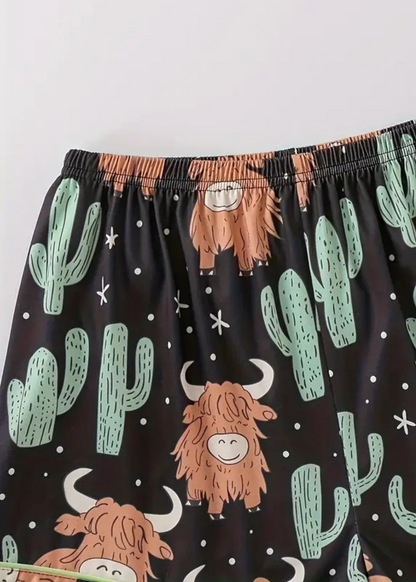 The Highland Cow Cactus Women's Pyjama Set