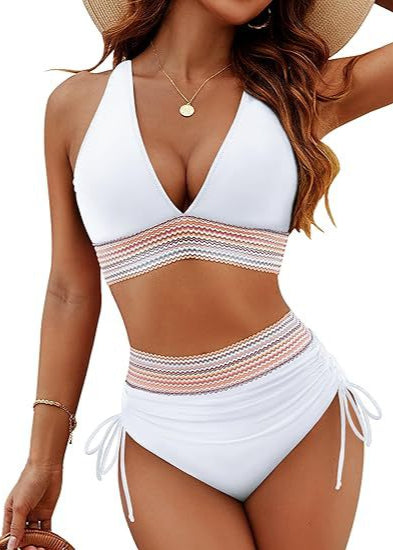 Noosa | High-Waist Colour Block Bikini Set