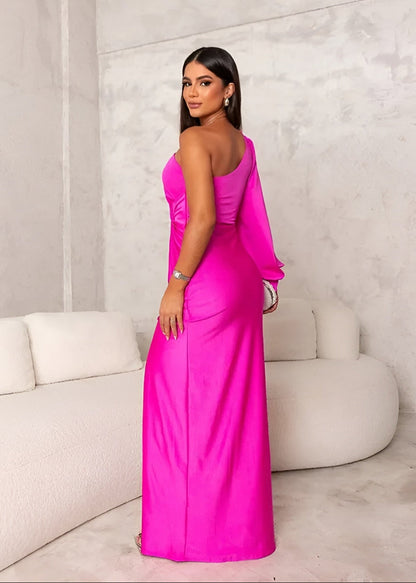 The Alessia Maxi Dress – Timeless One-Shoulder Elegance