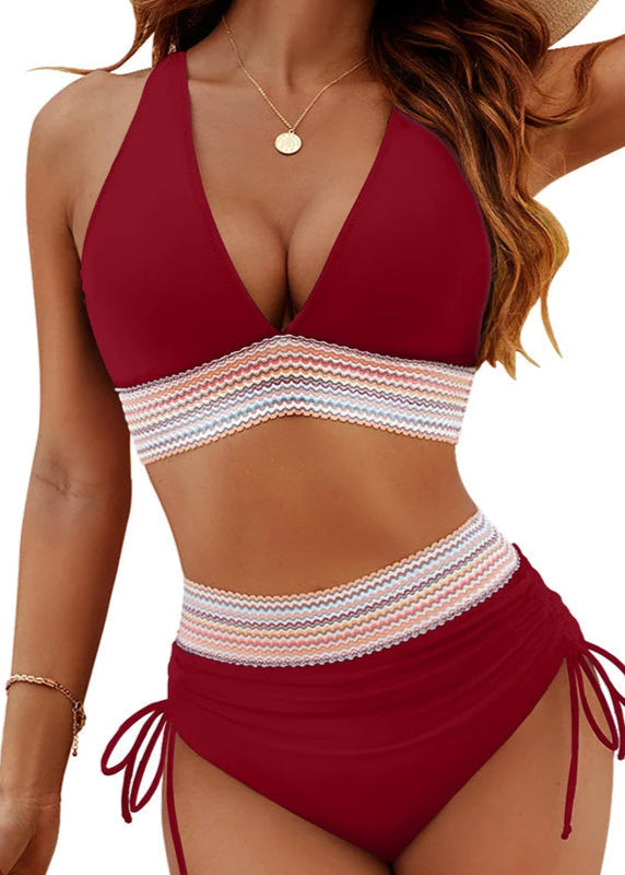 Noosa | High-Waist Colour Block Bikini Set