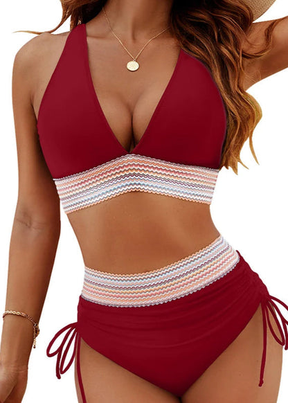 Noosa | High-Waist Colour Block Bikini Set
