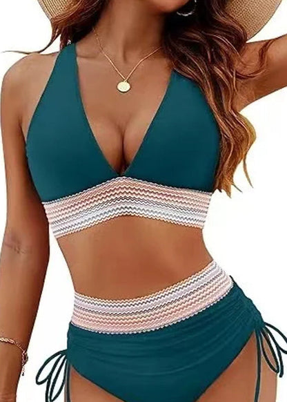 Noosa | High-Waist Colour Block Bikini Set