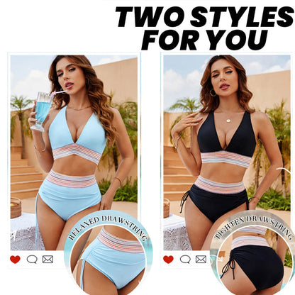 Noosa | High-Waist Colour Block Bikini Set