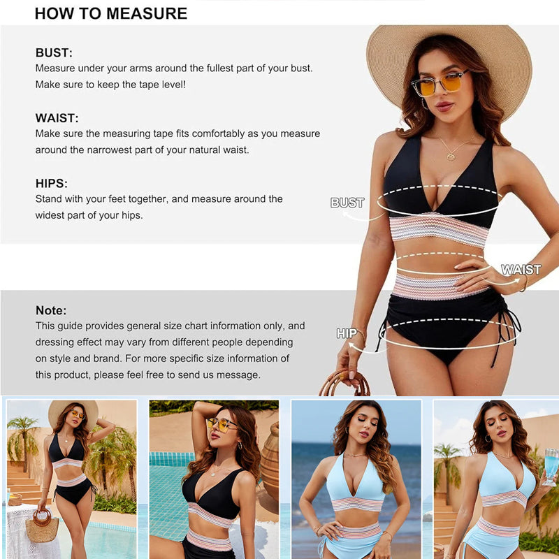 Noosa | High-Waist Colour Block Bikini Set