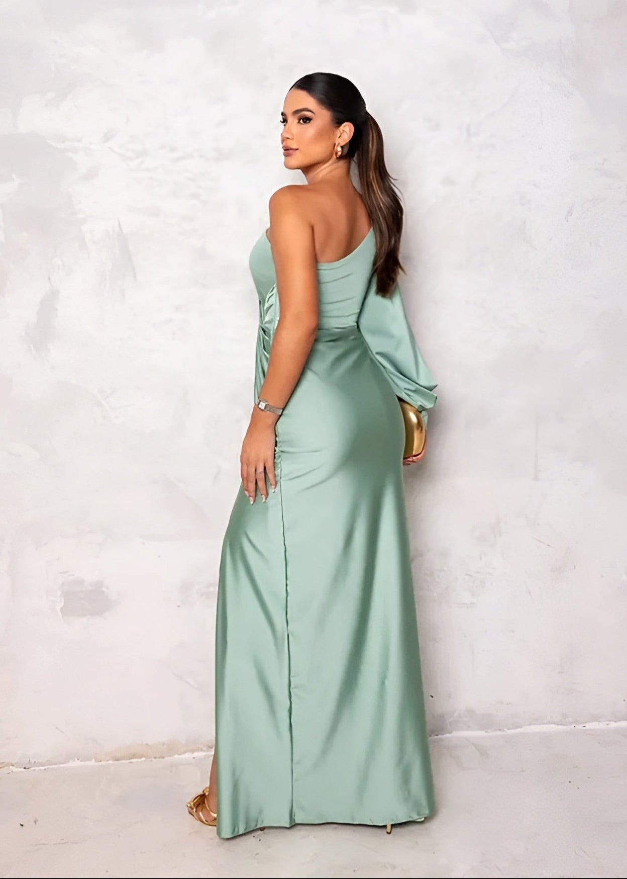 The Alessia Maxi Dress – Timeless One-Shoulder Elegance