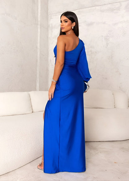 The Alessia Maxi Dress – Timeless One-Shoulder Elegance