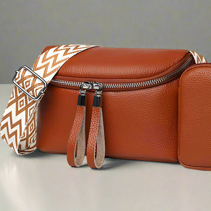 Zara | Refined Leather Shoulder Bag