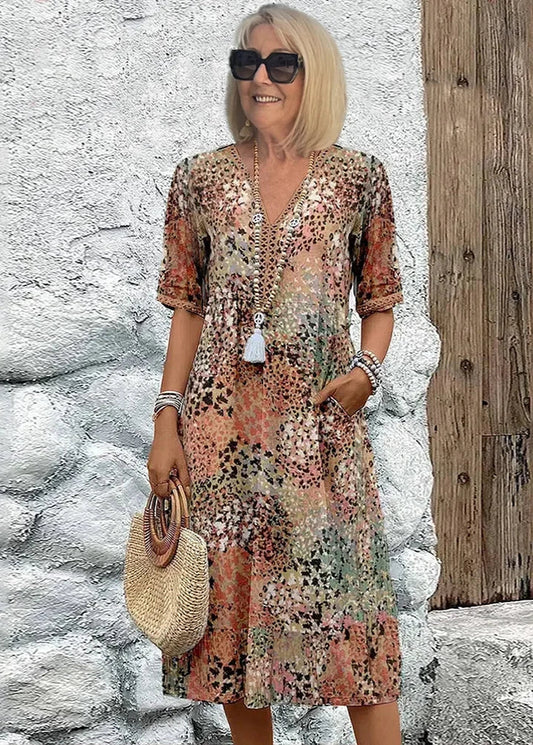 Mila Vibrant Mid Length Dress