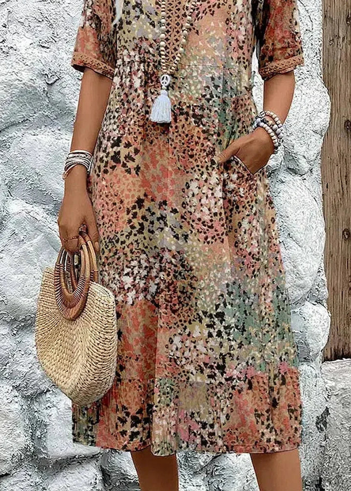Mila Vibrant Mid Length Dress
