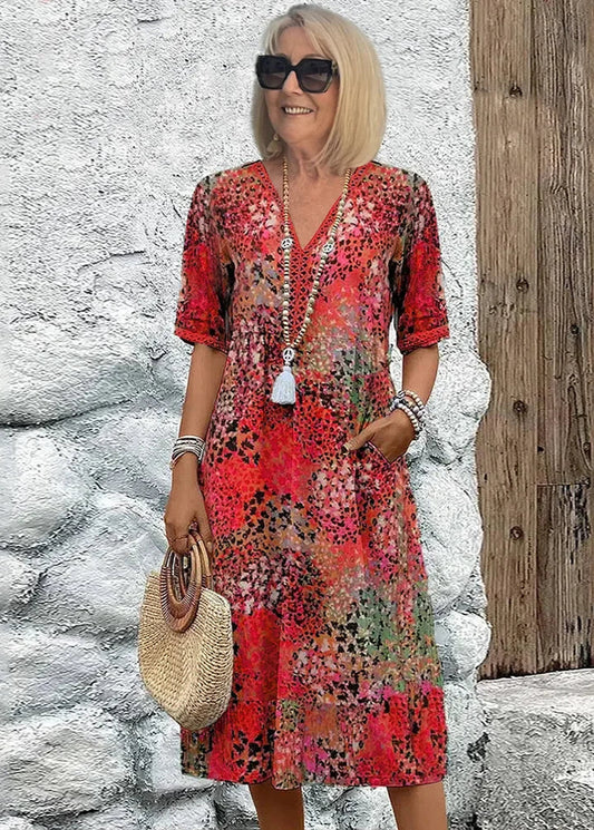 Mila Vibrant Mid Length Dress