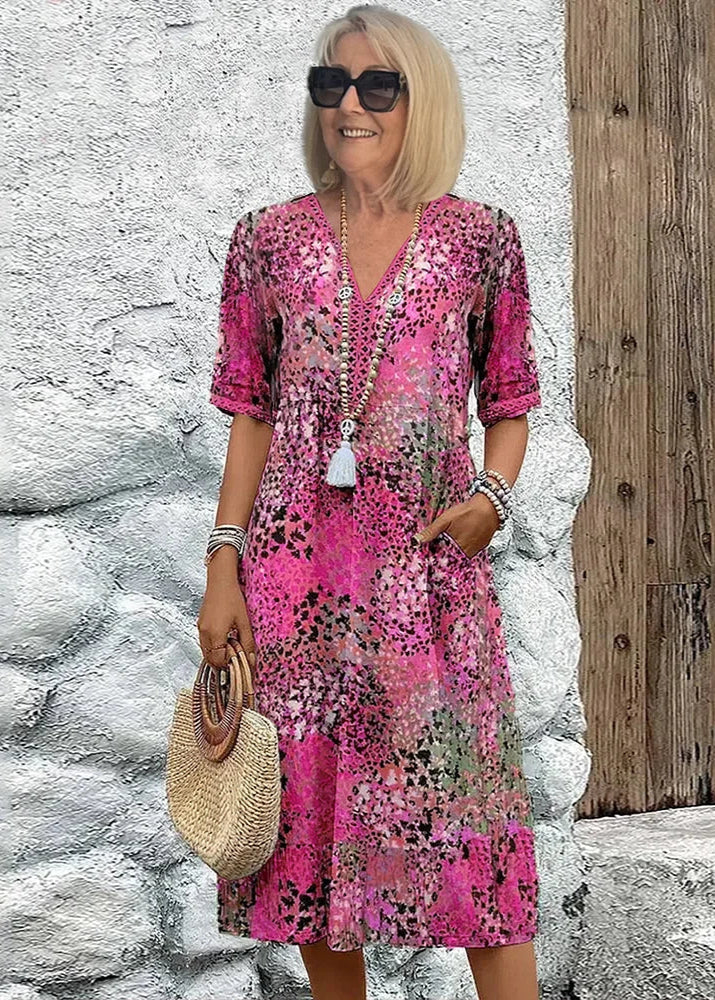 Mila Vibrant Mid Length Dress