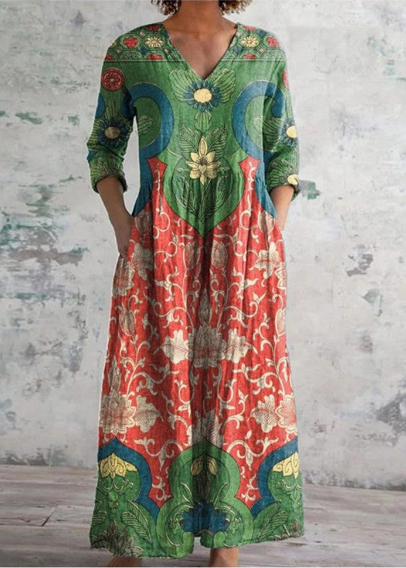 Celeste | Maxi Dress with Vintage Floral Print