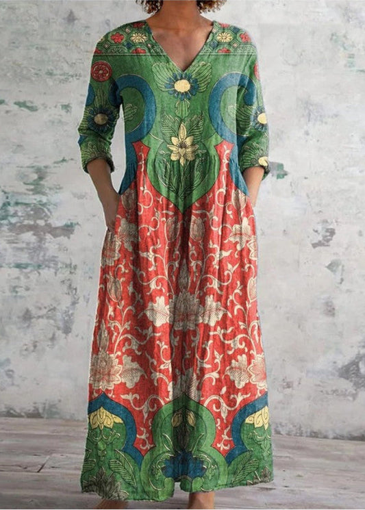 Celeste | Maxi Dress with Vintage Floral Print