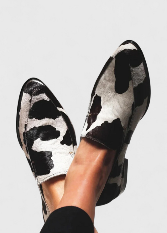 Noelle | Low-Heeled Loafers with Animal Print