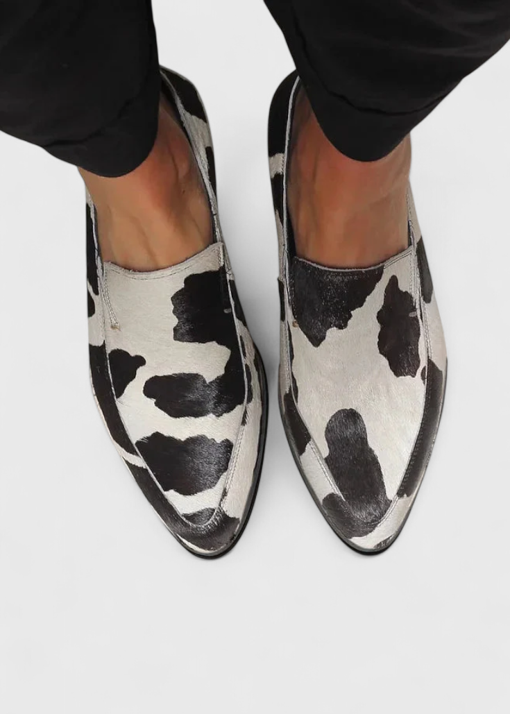 Noelle | Low-Heeled Loafers with Animal Print